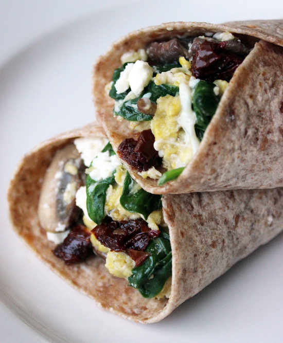 Protein full spinach and feta wrap. Pin Me!